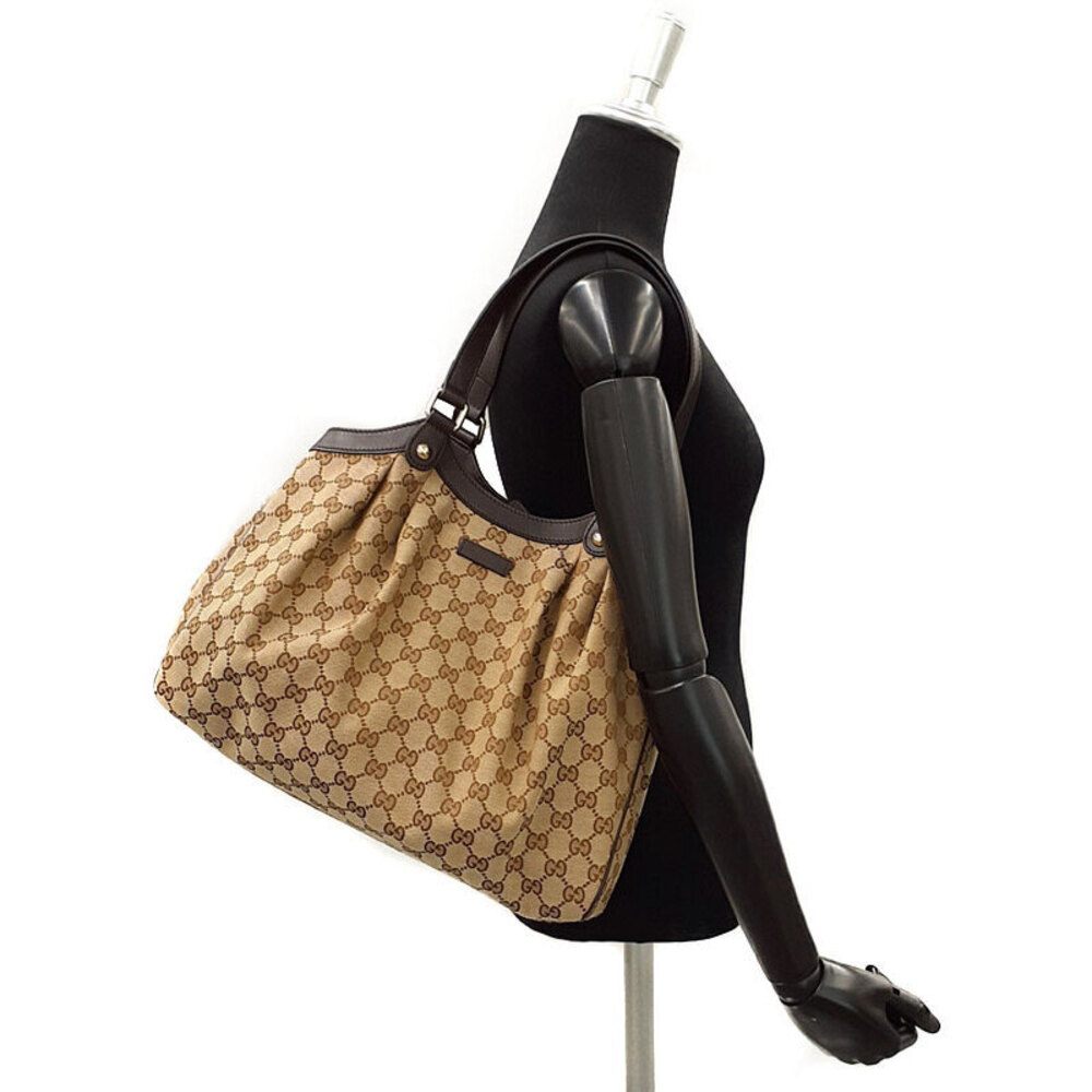 Gucci GG Canvas Sukey Tote Bag Brown - Picture 9 of 9